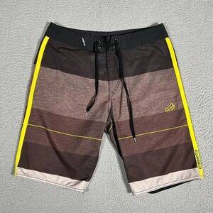 Fox Shorts Mens 30 Brown‎ Boardshorts Beach Surf Swim Board Pocket Drawstring